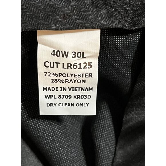 Kenneth Cole Reaction Mens Dress Pants 40x30 Black Polyester & Rayon - Picture 3 of 4